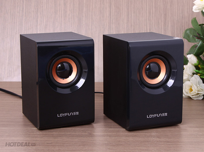 Loa cho máy tính tính mini 2.0 bằng gỗ cực hay